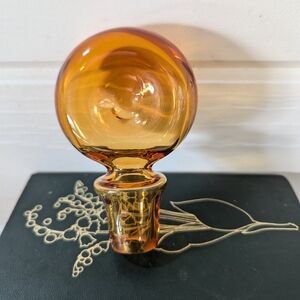 Vintage Dimple Donut Decanter Stopper Top